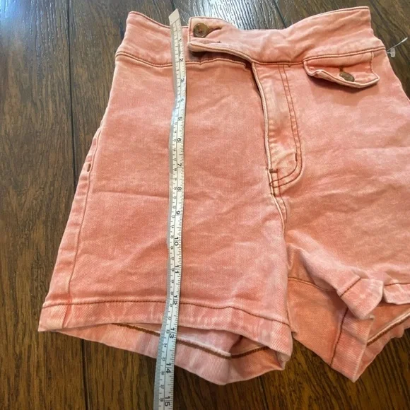 We The Free High Waisted Retro Pink Shorts Size 27 B11 - Picture 6 of 6